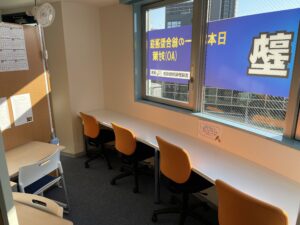武蔵野個別指導塾の自習室
