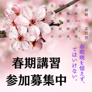 春期講習2024  《武蔵境駅徒歩30秒》武蔵野個別指導塾