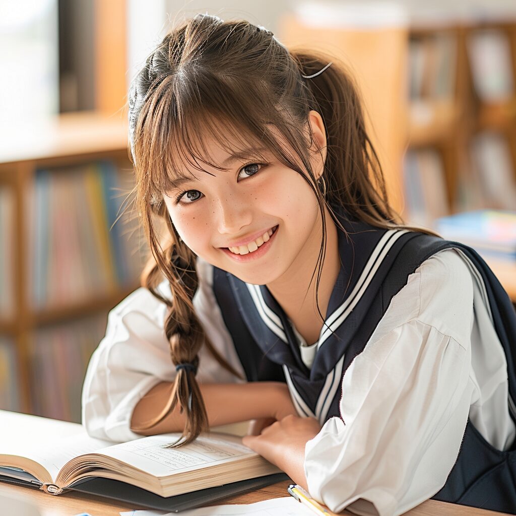 勉強をしている女子高校生２ 武蔵野個別指導塾