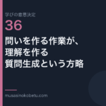 問いを作る作業が理解を作る質問生成という方略学びの意思決定 第36回 | 武蔵野個別指導塾 問いを作る作業が、理解を作る——質問生成という方略(学びの意思決定 第36回) 武蔵野個別指導塾