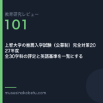 教育研究レビュー101|上智大学の公募制推薦 | 武蔵野個別指導塾 教育研究レビュー第101回 上智大学の公募制推薦 全30学科の評定と英語基準 武蔵野個別指導塾
