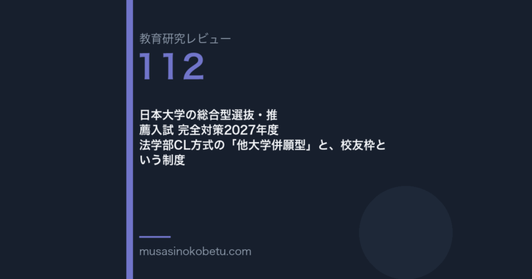 日本大学の総合型選抜 CL方式に他大学併願型 | 武蔵野個別指導塾 日本大学 総合型選抜 対策 武蔵野個別指導塾