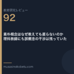 教育研究レビュー 92 素朴概念はなぜ教えても直らないのか理科教師にも誤概念の干渉は残っていた | 武蔵野個別指導塾 教育研究レビュー第92回「素朴概念はなぜ教えても直らないのか——理科教師にも誤概念の干渉は残っていた」
武蔵野個別指導塾