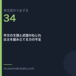 作文の主語と述語のねじれは文を組み立てる力の不足 | 武蔵野個別指導塾 作文の主語と述語のねじれは文を組み立てる力の不足(単元別のつまずき研究 第34回のアイキャッチ) 武蔵野個別指導塾