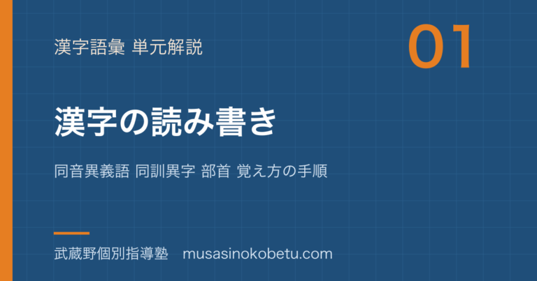 【中学受験国語】漢字の読み書きを図解で総まとめ—同音異義語 同訓異字 部首 覚え方の手順のアイキャッチ