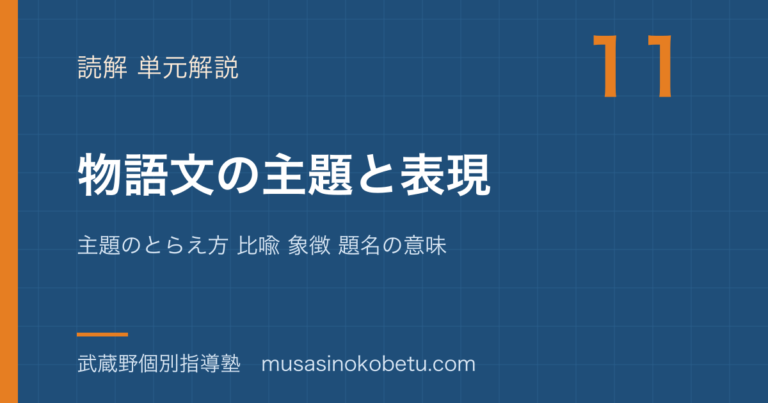 【中学受験国語】物語文③主題と表現を図解で総まとめ—主題のとらえ方 比喩 象徴 題名の意味のアイキャッチ