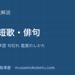 【中学受験国語】詩 短歌 俳句を図解で総まとめ—表現技法 季語 句切れ 鑑賞のしかたのアイキャッチ 武蔵野個別指導塾
