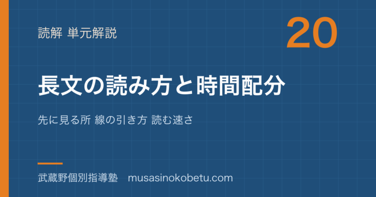 【中学受験国語】長文の読み方と時間配分を図解で総まとめ—先に見る所 線の引き方 読む速さのアイキャッチ