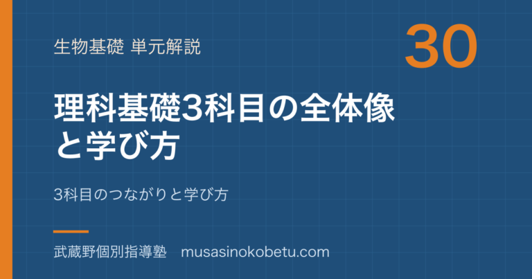 【理科基礎】物理基礎・化学基礎・生物基礎の全体地図—3科目のつながりと学び方のアイキャッチ