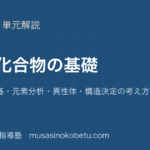 化学有機化合物の基礎を図解で総まとめ分類 官能基元素分析異性体構造決定の考え方のアイキャッチ | 武蔵野個別指導塾 【化学】有機化合物の基礎を図解で総まとめ—分類 官能基・元素分析・異性体・構造決定の考え方のアイキャッチ 武蔵野個別指導塾