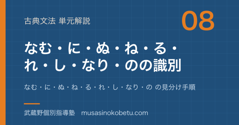 【高校古典文法】識別問題を図解で総まとめ—なむ・に・ぬ・ね・る・れ・し・なり・の の見分け手順のアイキャッチ