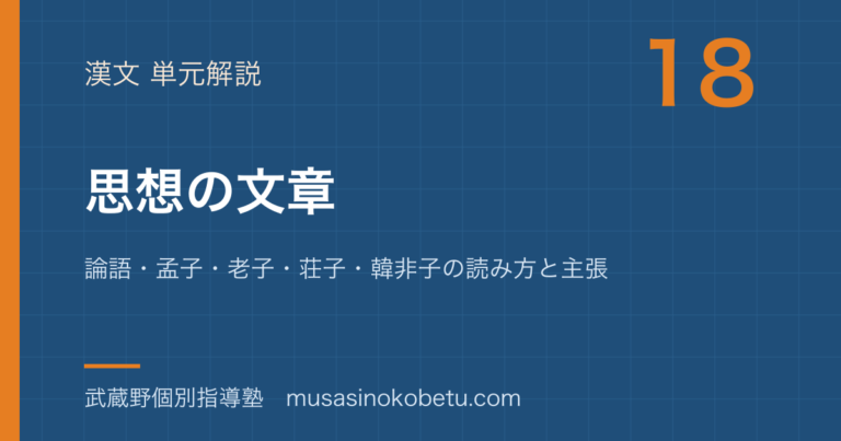 【高校漢文】思想の文章を図解で総まとめ—論語・孟子・老子・荘子・韓非子の読み方と主張のアイキャッチ