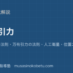 【物理】万有引力を図解で総まとめ—ケプラーの法則・万有引力の法則・人工衛星・位置エネルギーのアイキャッチ 武蔵野個別指導塾