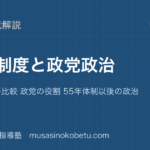 政治経済選挙制度と政党政治を図解で総まとめ選挙制度の比較 政党の役割 55年体制以後の政治のアイキャッチ | 武蔵野個別指導塾 【政治経済】選挙制度と政党政治を図解で総まとめ—選挙制度の比較 政党の役割 55年体制以後の政治のアイキャッチ 武蔵野個別指導塾