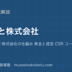 【政治経済】企業と株式会社を図解で総まとめ—企業の形態 株式会社の仕組み 株主と経営 CSR コーポレートガバナンスのアイキャッチ 武蔵野個別指導塾