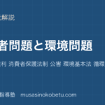 政治経済消費者問題と環境問題を図解で総まとめ消費者の権利 消費者保護法制 公害 環境基本法 循環型社会のアイキャッチ | 武蔵野個別指導塾 【政治経済】消費者問題と環境問題を図解で総まとめ—消費者の権利 消費者保護法制 公害 環境基本法 循環型社会のアイキャッチ 武蔵野個別指導塾