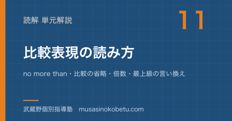【高校英語 読解】比較表現の読み方を図解で総まとめ—no more than・比較の省略・倍数・最上級の言い換えのアイキャッチ