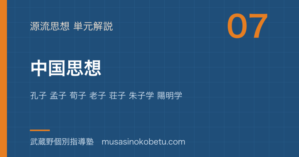 倫理中国思想を図解で総まとめ孔子 孟子 荀子 老子 荘子 朱子学 陽明学のアイキャッチ | 武蔵野個別指導塾 【倫理】中国思想を図解で総まとめ—孔子 孟子 荀子 老子 荘子 朱子学 陽明学のアイキャッチ 武蔵野個別指導塾