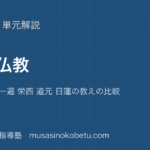 倫理鎌倉仏教を図解で総まとめ法然 親鸞 一遍 栄西 道元 日蓮の教えの比較のアイキャッチ | 武蔵野個別指導塾 【倫理】鎌倉仏教を図解で総まとめ—法然 親鸞 一遍 栄西 道元 日蓮の教えの比較のアイキャッチ 武蔵野個別指導塾