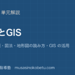 地理総合地図と GIS を図解で総まとめ地図の種類図法地形図の読み方GIS の活用のアイキャッチ | 武蔵野個別指導塾 【地理総合】地図と GIS を図解で総まとめ—地図の種類・図法・地形図の読み方・GIS の活用のアイキャッチ 武蔵野個別指導塾