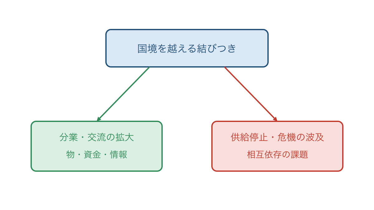 図3 国境を越える結びつきがもたらす利益と課題
