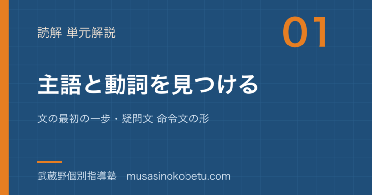 【中学英語 読解】主語と動詞を見つけるを図解で総まとめ—文の最初の一歩・疑問文 命令文の形のアイキャッチ