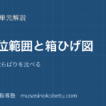 中2数学四分位範囲と箱ひげ図を図解で総まとめデータの散らばりを比べるのアイキャッチ | 武蔵野個別指導塾 【中2数学】四分位範囲と箱ひげ図を図解で総まとめ—データの散らばりを比べるのアイキャッチ 武蔵野個別指導塾
