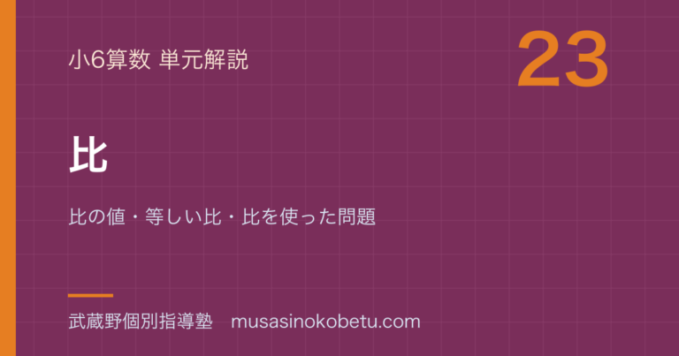 【小6算数】比を図解で総まとめ—比の値・等しい比・比を使った問題のアイキャッチ