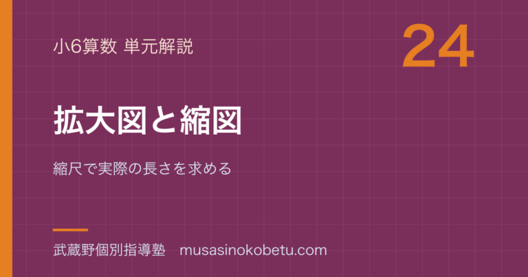 【小6算数】拡大図と縮図を図解で総まとめ—縮尺で実際の長さを求めるのアイキャッチ