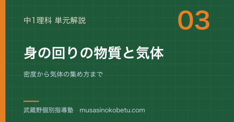 【中1理科】身の回りの物質と気体を図解で総まとめ—密度から気体の集め方までのアイキャッチ