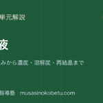 中1理科水溶液を図解で総まとめ溶ける仕組みから濃度溶解度再結晶までのアイキャッチ | 武蔵野個別指導塾 【中1理科】水溶液を図解で総まとめ—溶ける仕組みから濃度・溶解度・再結晶までのアイキャッチ 武蔵野個別指導塾