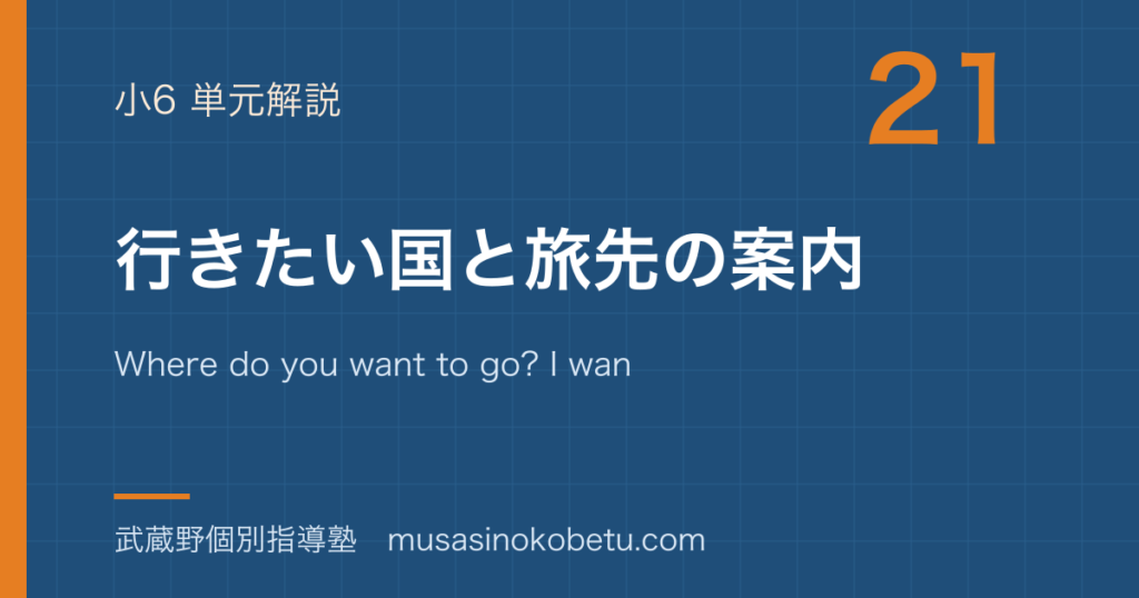 小6英語行きたい国を図解で総まとめWhere do you want to go I want to go to You can see eat のアイキャッチ | 武蔵野個別指導塾 【小6英語】行きたい国を図解で総まとめ—Where do you want to go? I want to go to .... You can see / eat ....のアイキャッチ 武蔵野個別指導塾