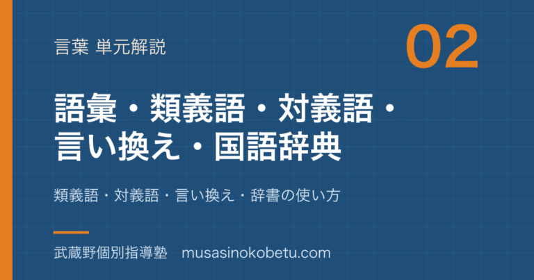 【小学国語】語彙を増やす方法を図解で総まとめ—類義語・対義語・言い換え・辞書の使い方のアイキャッチ