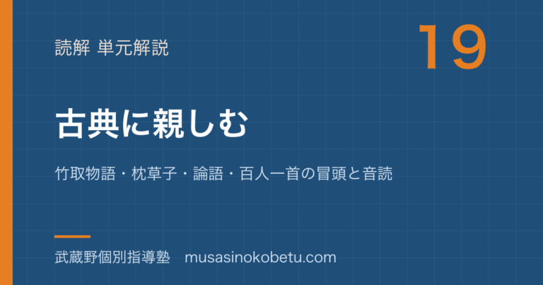 【小学国語】古典に親しむを図解で総まとめ—竹取物語・枕草子・論語・百人一首の冒頭と音読のアイキャッチ