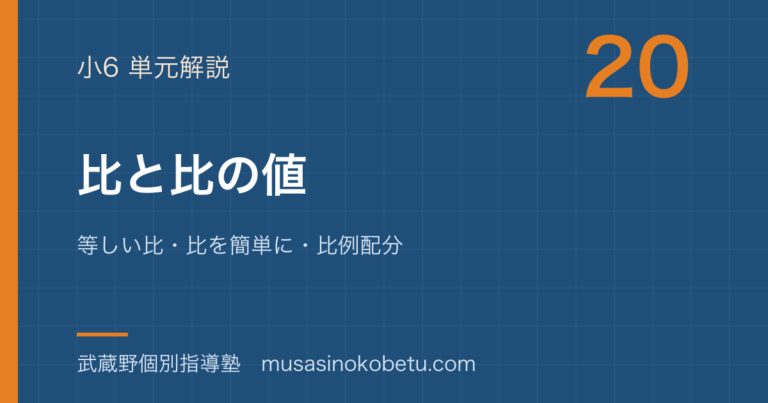 【小6算数】比と比の値を図解で総まとめ—等しい比・比を簡単に・比例配分のアイキャッチ